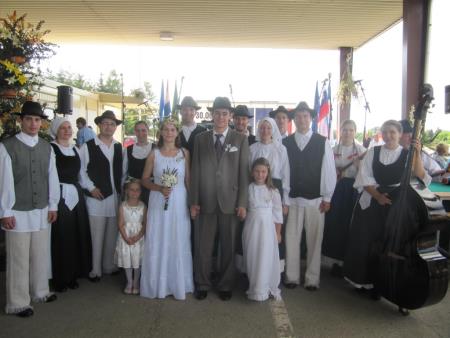 Prireditev ob vstopu Hrvaške v EU na mejnem prehodu Gibina